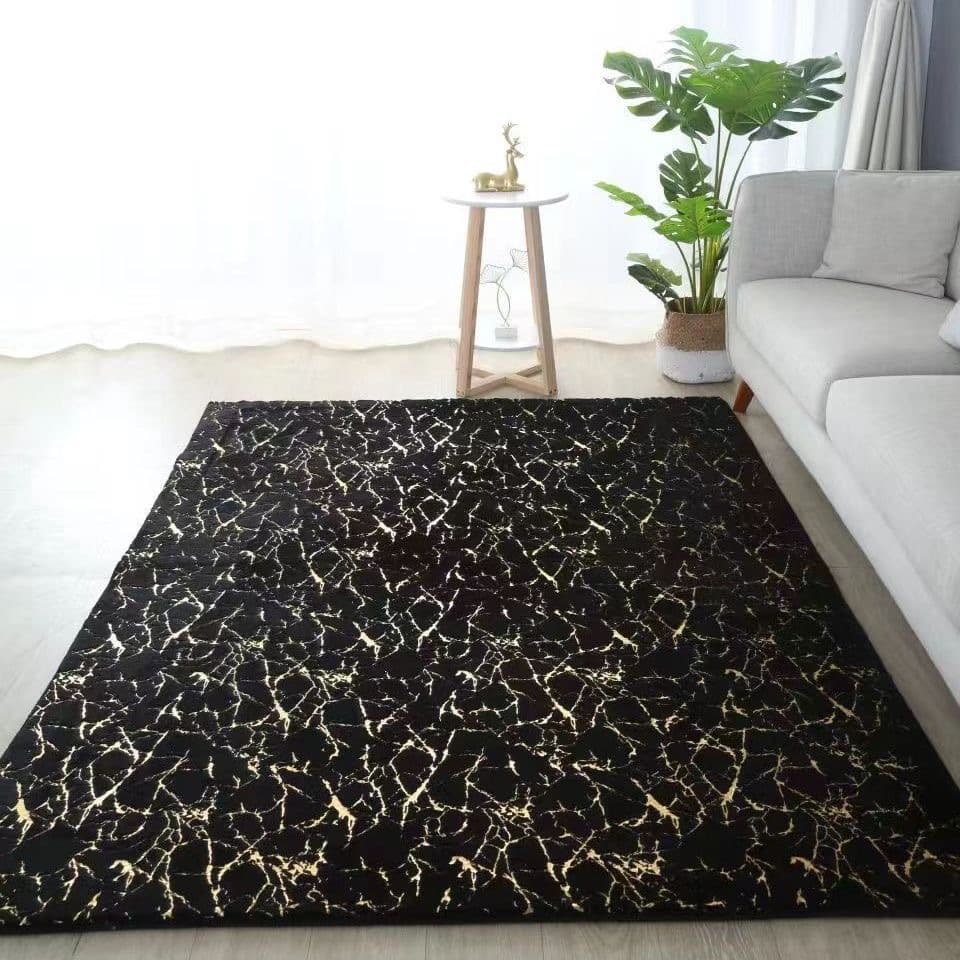 Nordic style living room carpet gilding rabbit fur carpet large area full sofa coffee table non-slip foot mat