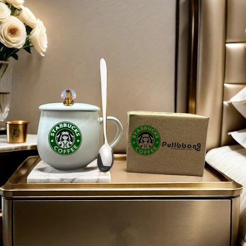 Cross-border Starbucks-style ceramic water cup souvenir gift event coffee mug street promotion traffic-driving mug with custom logo printing
