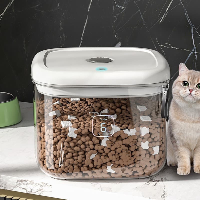 Pet Food Storage Bucket Vacuum Sealed Bucket Cat Food Dog Food Sealed Grain Bucket Moisture Proof Anti-Mildew Cat Dog Pet Supplies