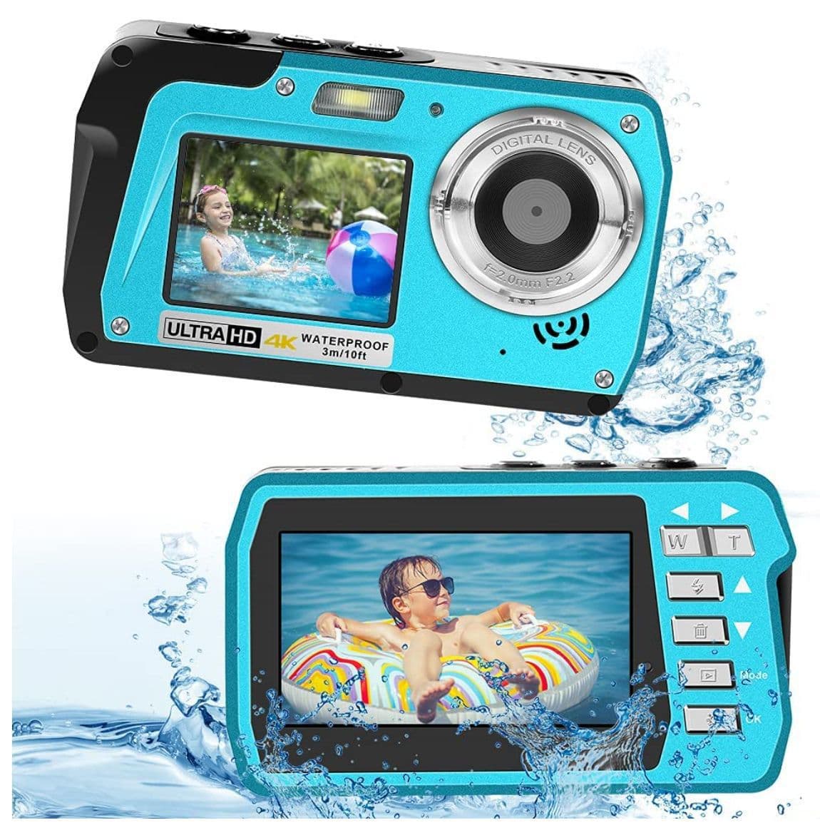 Cross-border E-commerce English Product 4K Camcorder 56MP Dual Screen Waterproof HD Digital Camera WP09S