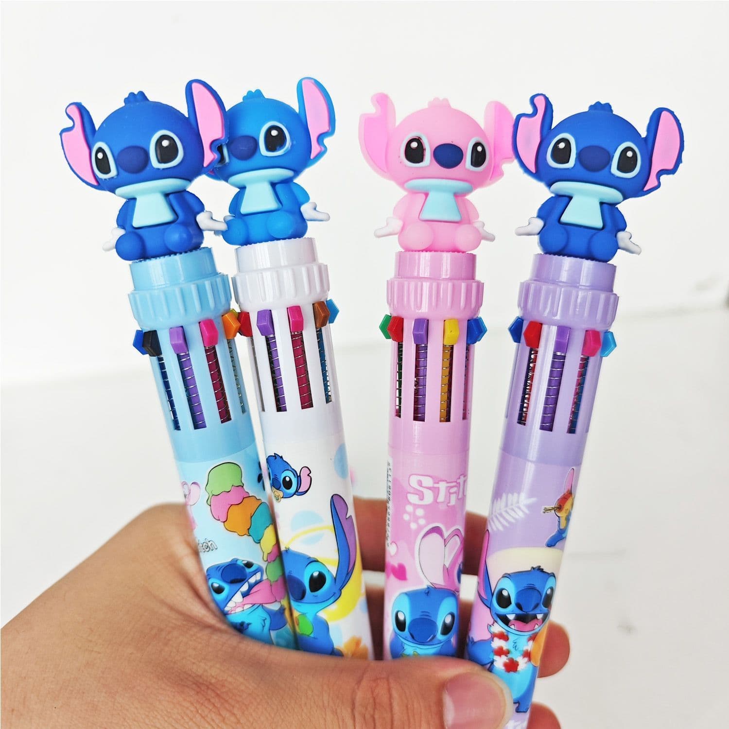 Stitch 10-color ballpoint pen handbook color pen Lilo and Stitch cartoon cute internet celebrity 2025 new style