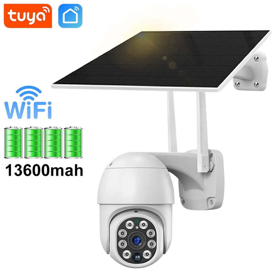Tuya 4G WiFi Solar IP PTZ Camera Outdoor 3MP Waterproof CCTV