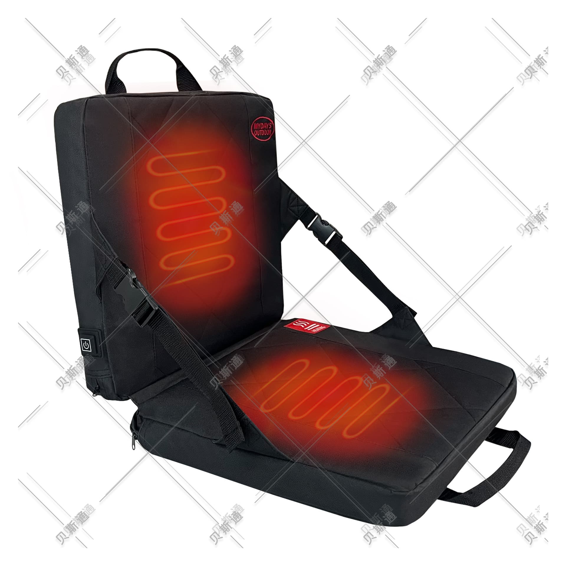Thickened Heated Seat Cushion Portable Electric Heating Outdoor Camping Fishing Hunting Adjustable Temperature Winter Home Decor