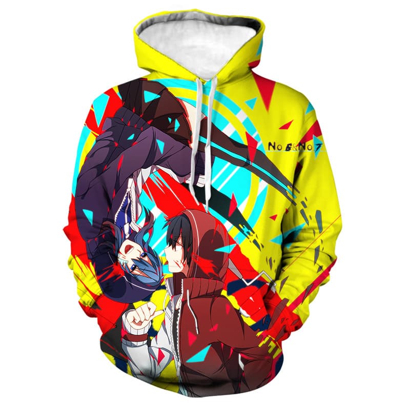 New European and American Anime 3D Digital Heat Transfer Unisex Casual Hooded Long Sleeve Sweatshirt In Stock Custom with Your Image