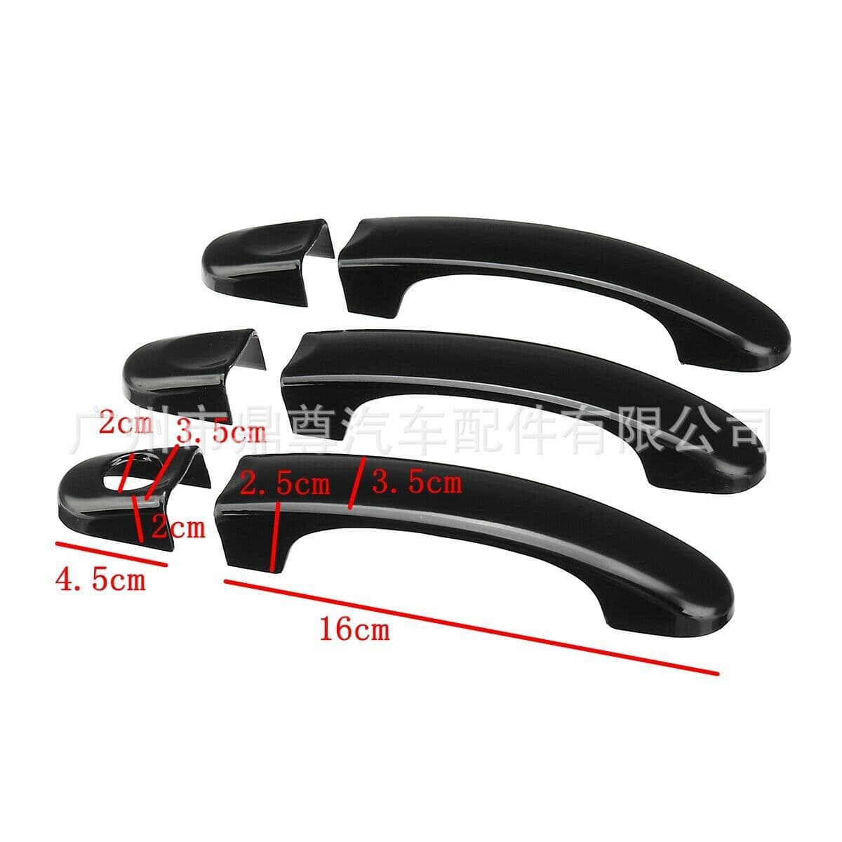 Suitable for Volkswagen Caddy T5 T6 03-09 door handle carbon fiber/gloss black handle protection cover