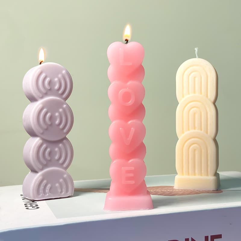 New DIY Decorative Plaster Mold LOVE Handmade Scented Candle Mold Aroma Stone Silicone Mold