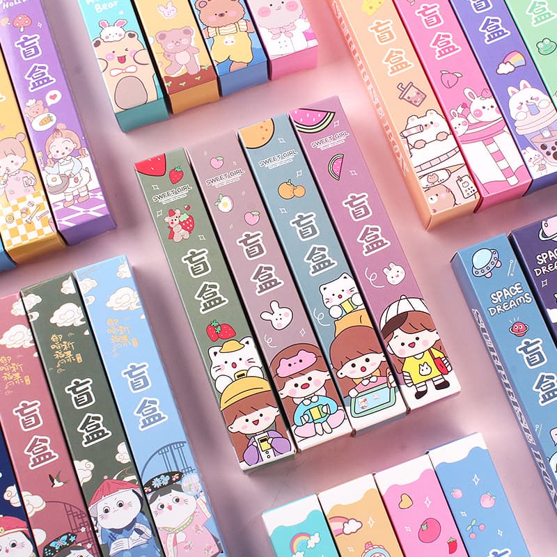 Neutral Pen Stationery Blind Box for Kids Elementary School Boys Girls Learning Stationery Practical Holiday Gift Prize Reward