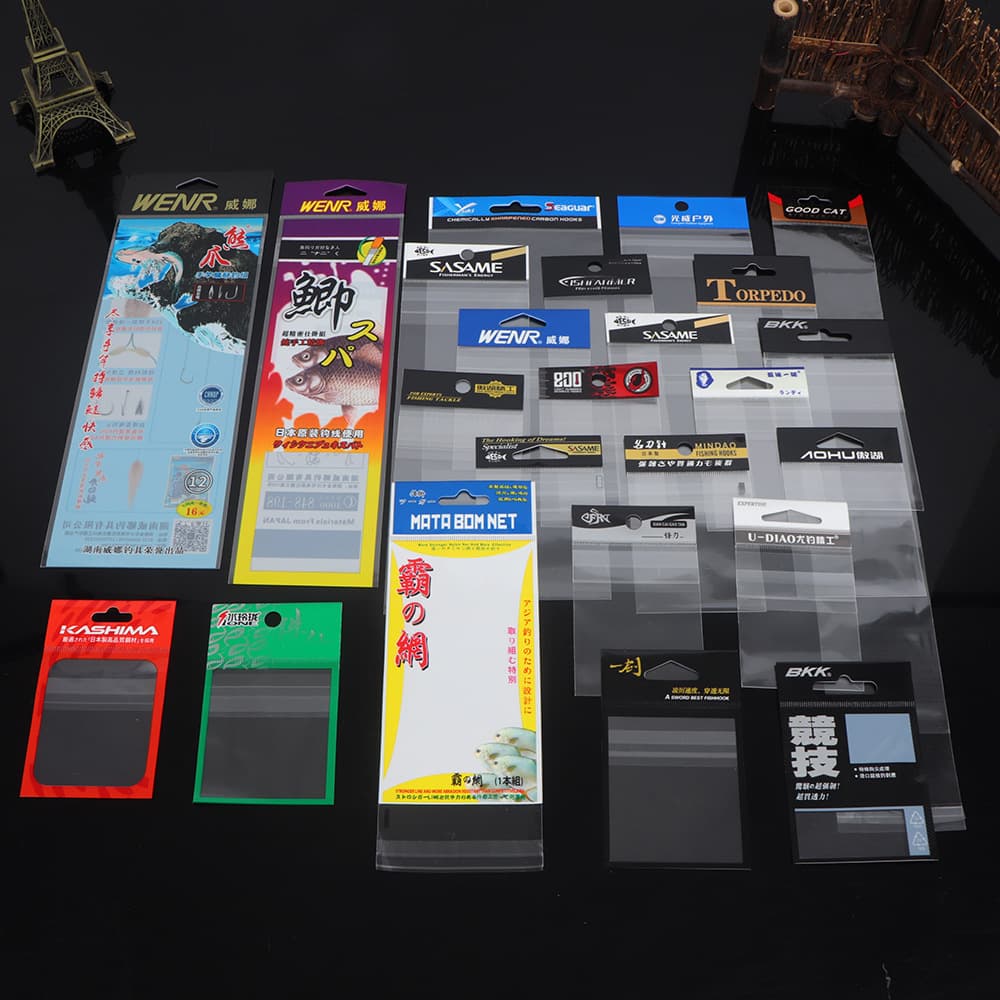 Manufacturer printing various plastic packaging bags, header bags, transparent fishing gear and hook bags, self-adhesive bags, die-cut OPP bags