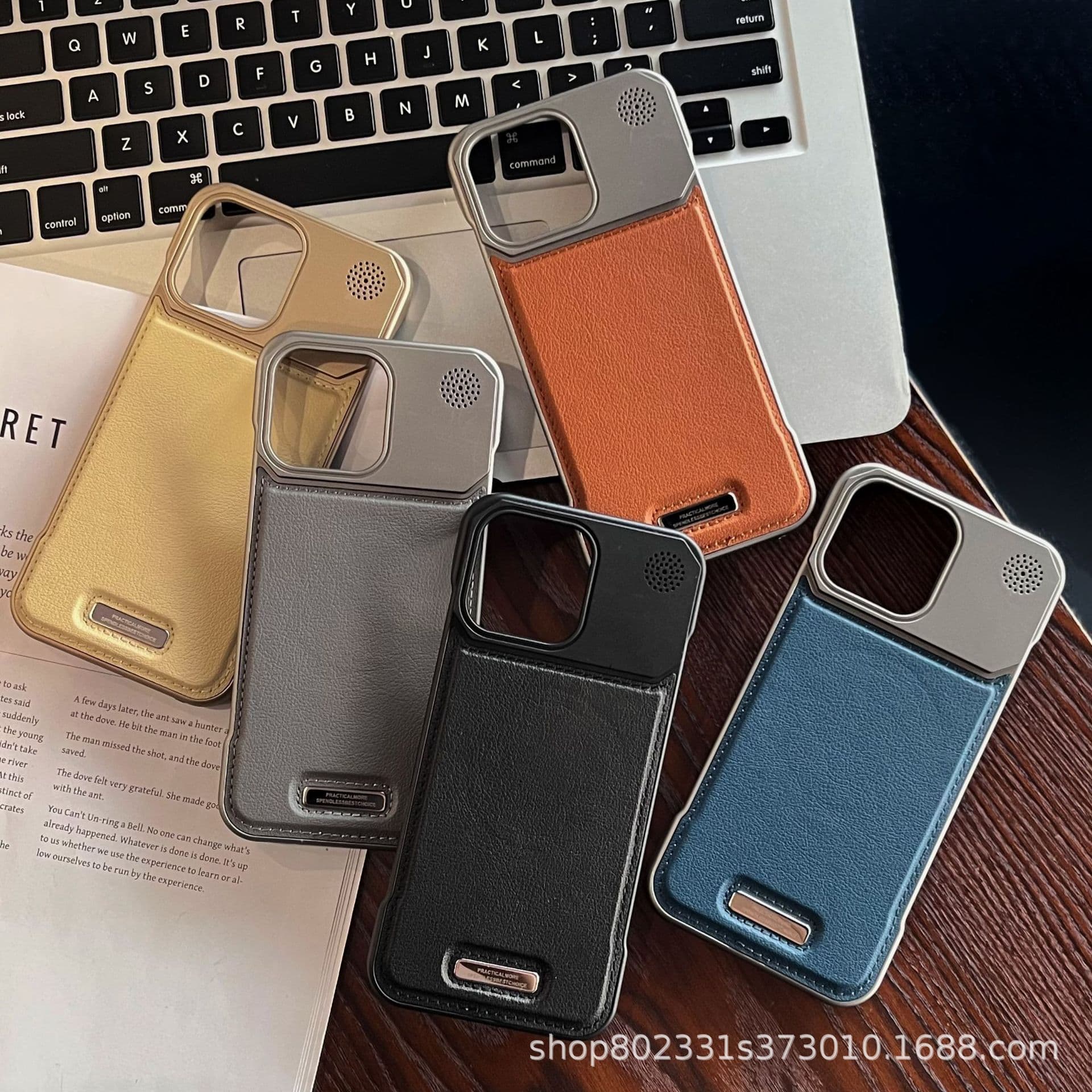 Men's Borderless Business Leather Case with Aroma, Magnetic Compatible for iPhone 12/17/13/Aroma 14 Magnetic 15/16 PROMAX Phone Case