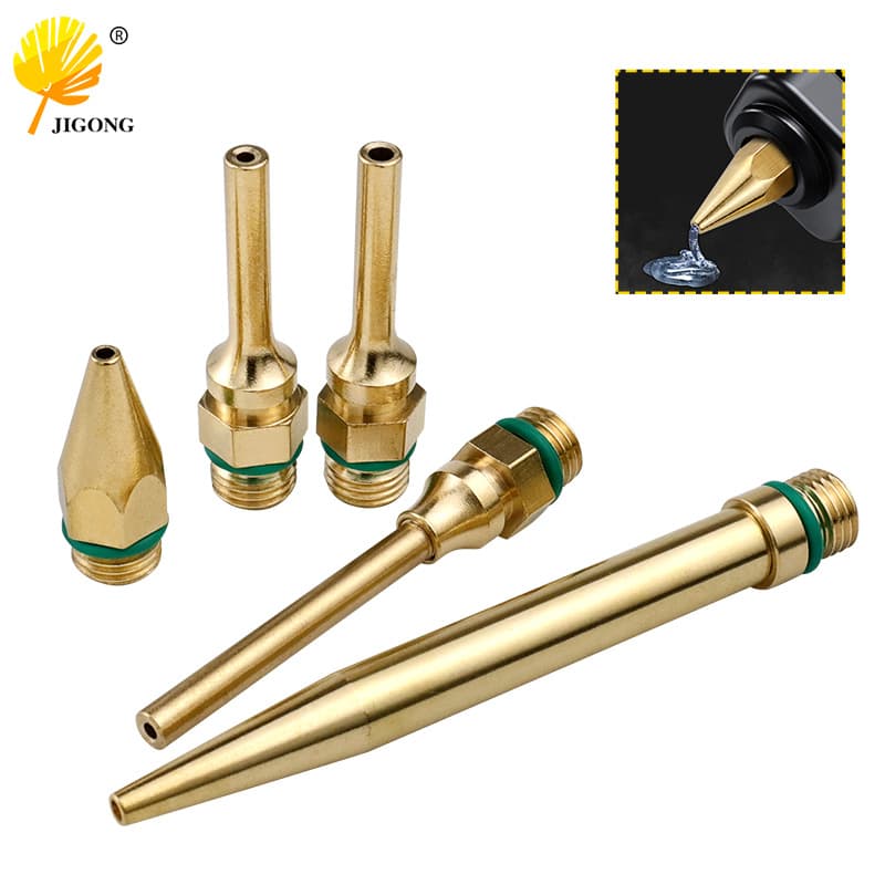 Hot Melt Glue Gun Nozzle Extension, Copper Nozzle for Glue Gun, Fine Hole Dispensing Tip, Hot Melt Glue Gun Nozzle