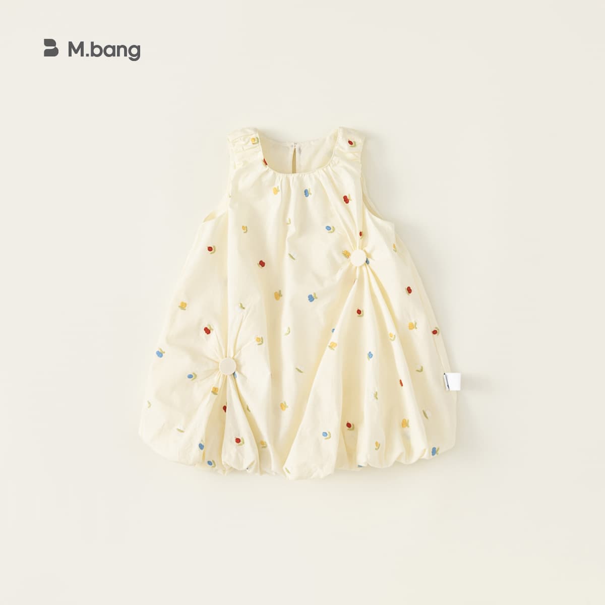 Youbao Girls Birthday Dress One-Year-Old Ceremony Dress Kids Embroidered Sleeveless Bubble Skirt Summer Sleeveless Dress
