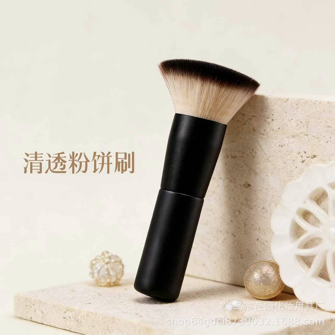 Cross-border Hot Selling New Flat Top Powder Brush Ultra Soft Bristles Beginner Portable Face Setting Brush Makeup Brush Wholesale