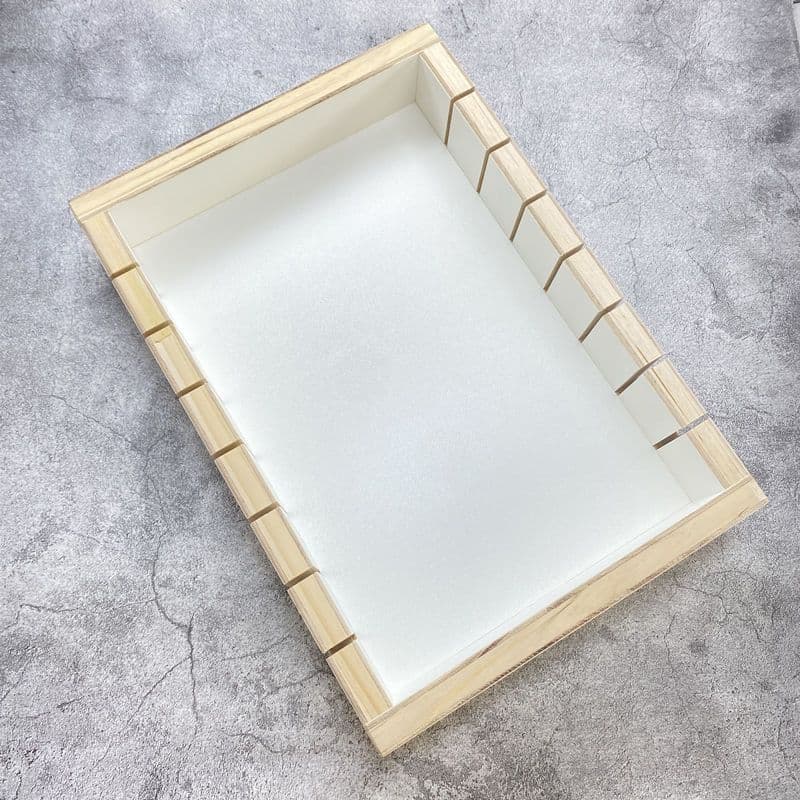 Wooden DIY Ejiao Cake Mold for Home Use, Non-Stick Tool for 5 Jin, with Strip Press Plate