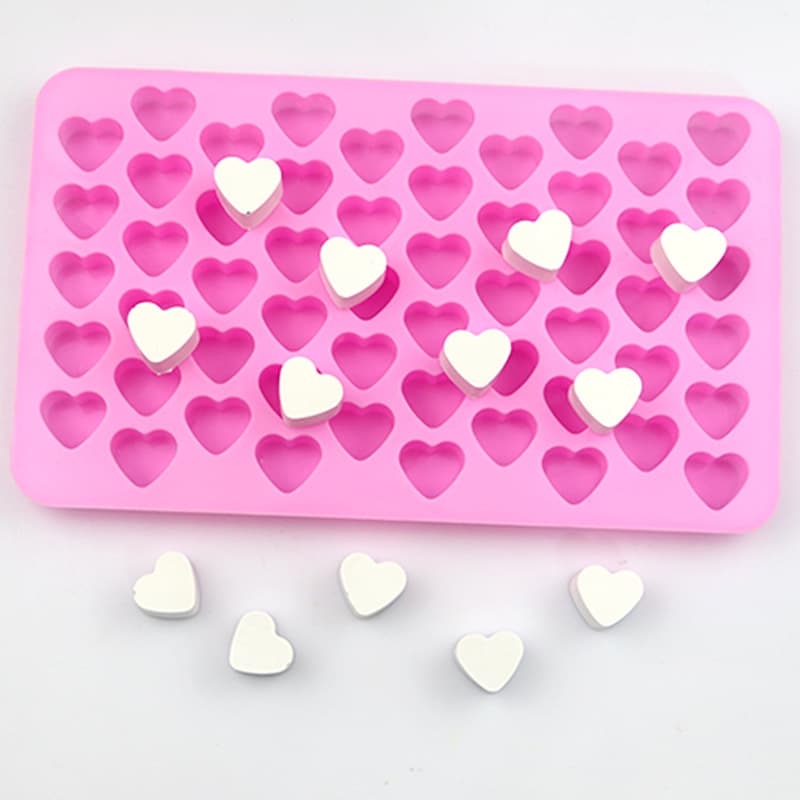 Happy mini heart-shaped silicone chocolate mold fondant mold fire paint wax mold