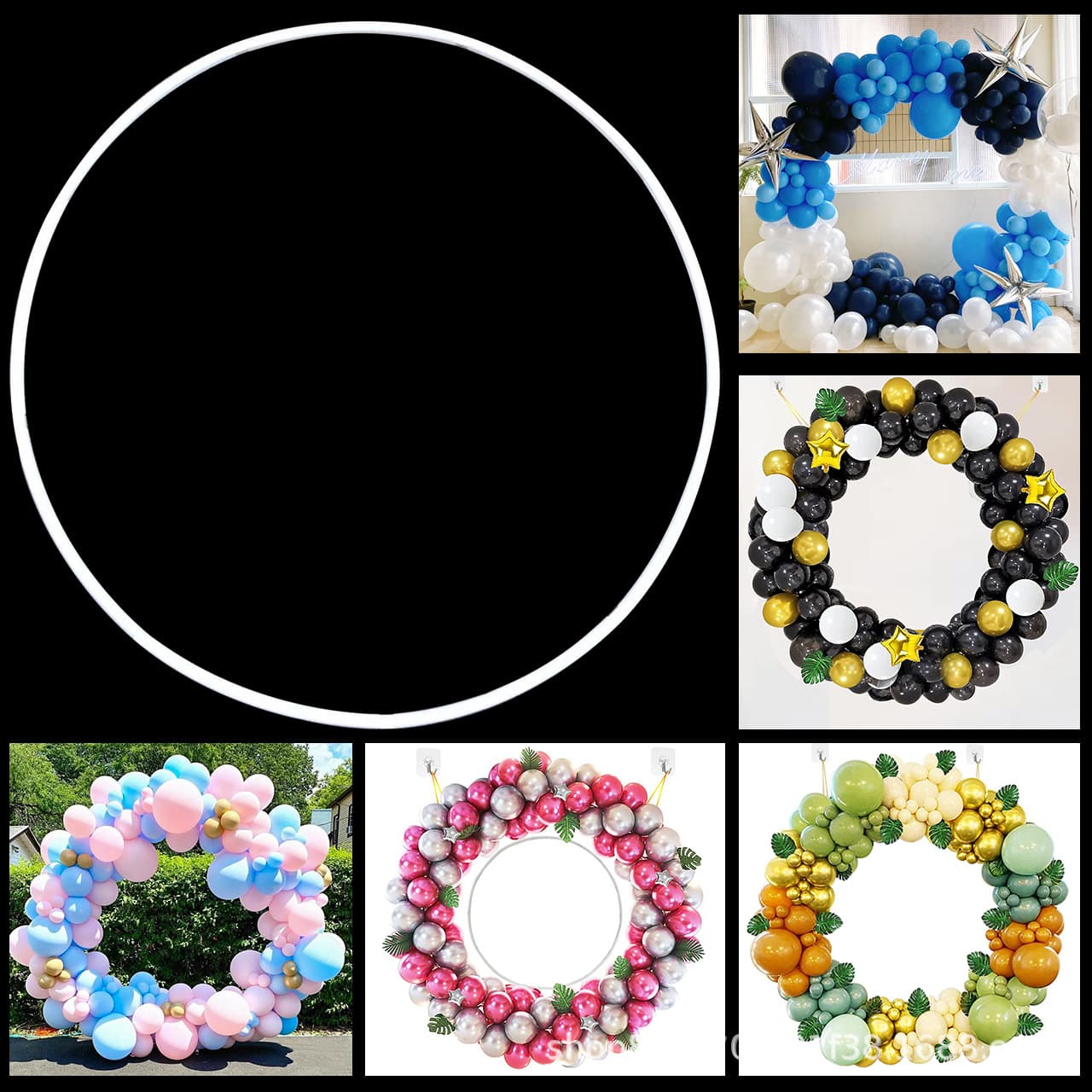 Balloon Arch Stand Rings Air Circle Hoops for Birthday Party Wedding Room Background Scene Decoration Props Arch Shape