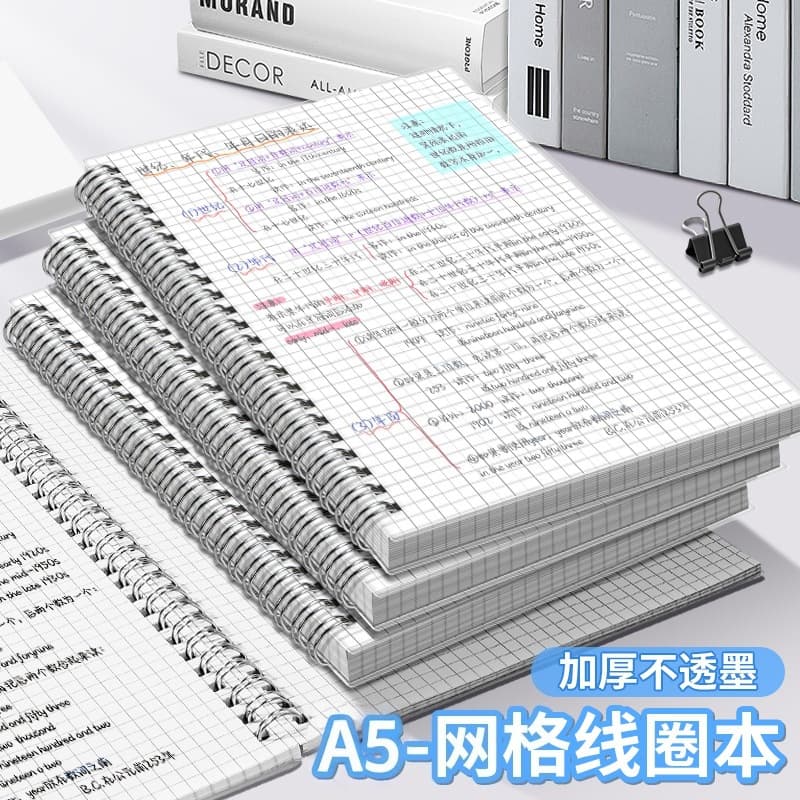 A must-have transparent coil book for students in the beginning of school season, high-looking thickened small notebook, mini simple a5 notebook wholesale