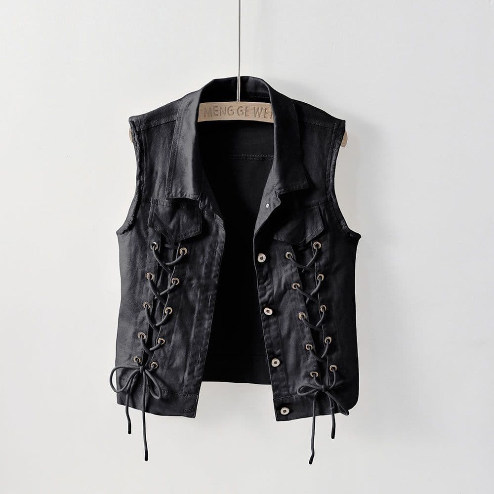 Women's Denim Vest Spring Autumn New Fashion Slimming Versatile Cardigan Outerwear Top 2026 Style