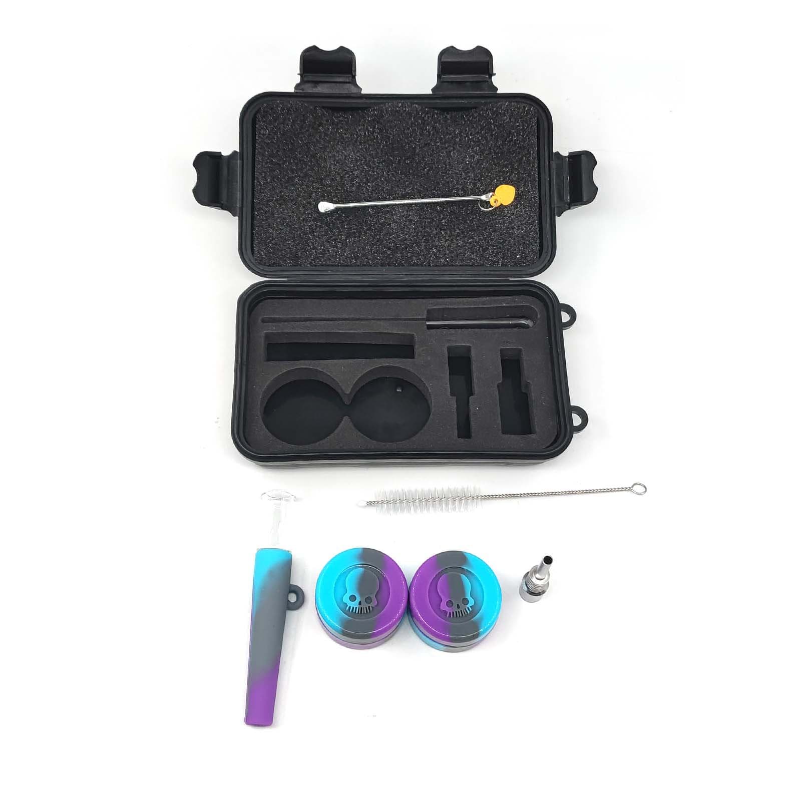 Silicone Smoking Set Silicone Pipe Kit Outdoor Survival Kit Box Sealed Storage Box