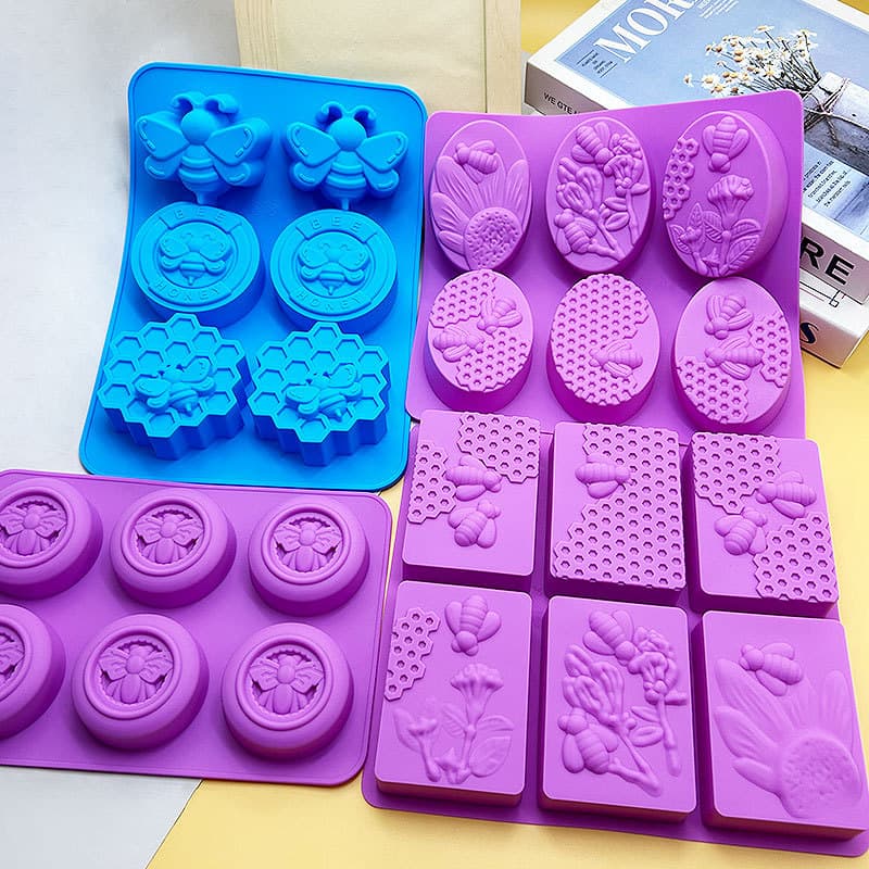 Bee Honeycomb Honeycomb Shape Mold DIY Mousse Cake Ice Cream Pudding Mold Glue Plaster Handmade Soap Mold