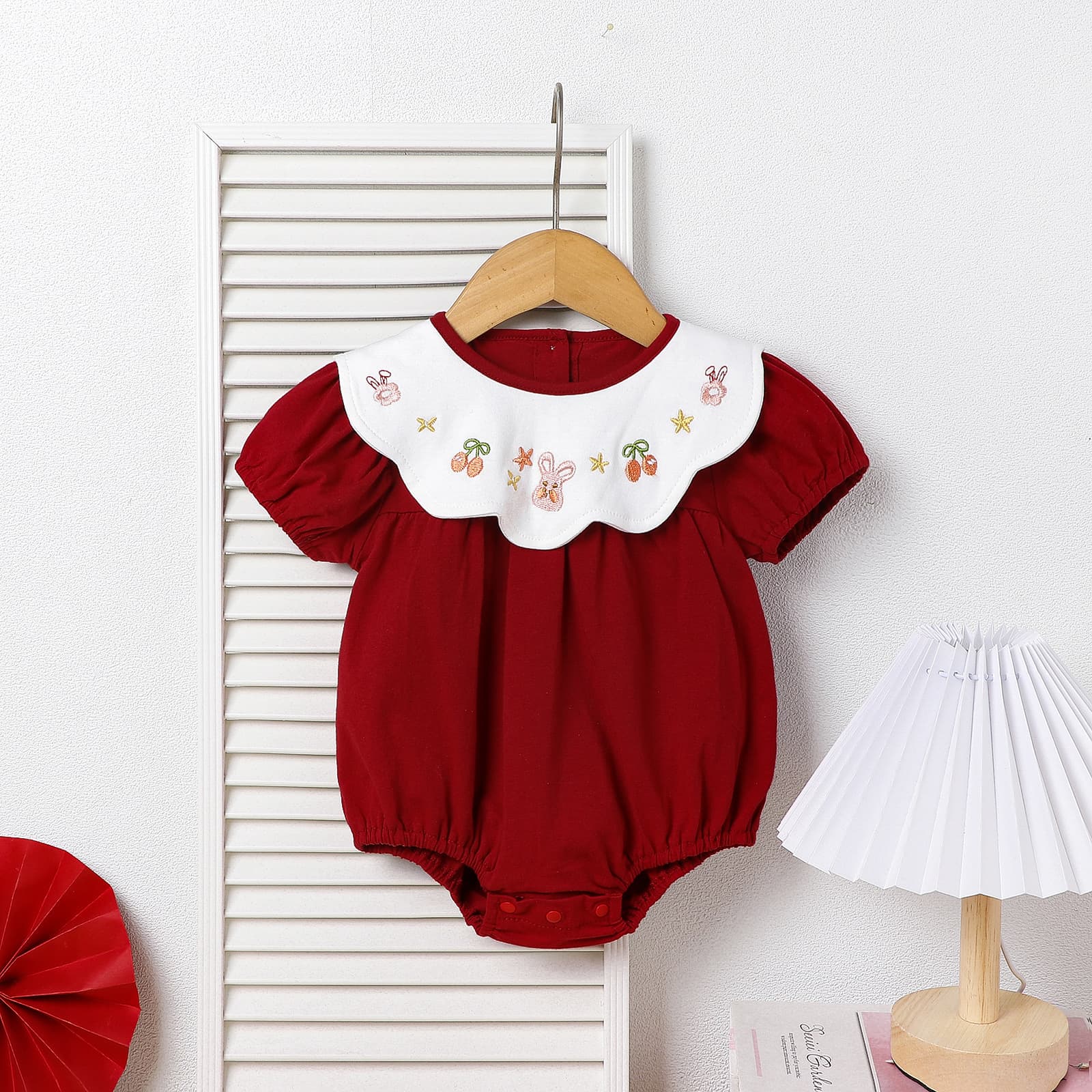 Girls Baby Summer Clothes Newborn Baby Bodysuit Full Moon 100 Days Cute First Birthday Romper Wrap Bodysuit