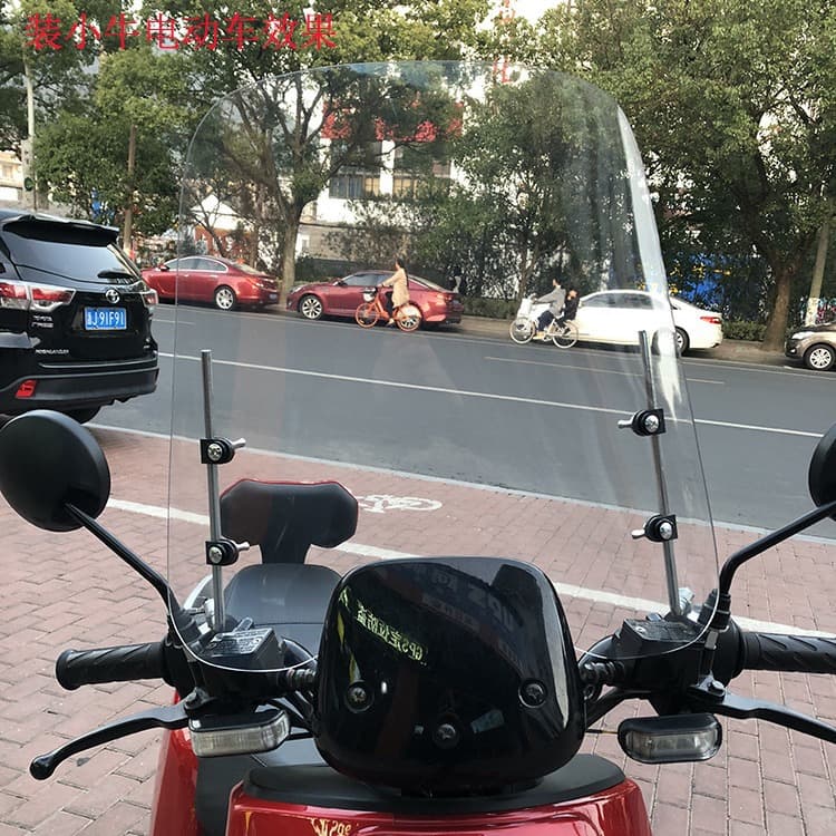 Motorcycle Electric Scooter Windshield Front Wind Guard HD Transparent Rainproof Unbreakable PC Glass Drop Shipping