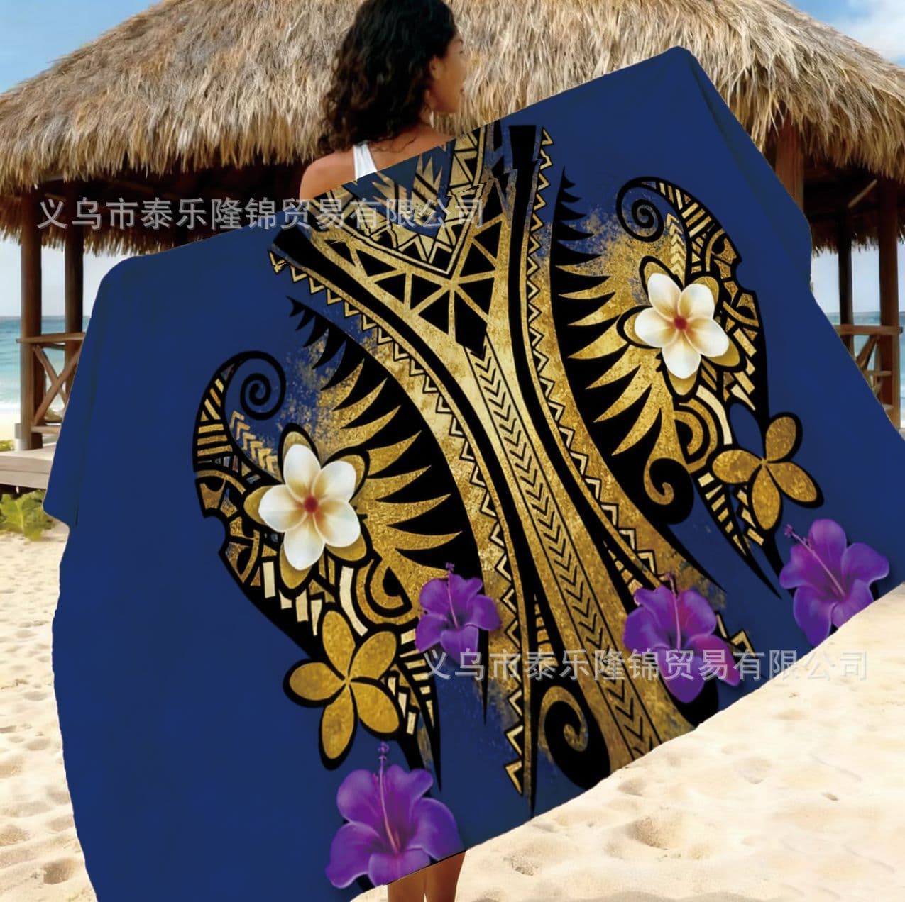 Factory direct South Pacific Islands style totem print half-sarong Fiji sulu island DIY women's clothing