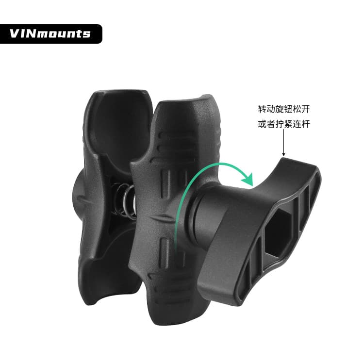 Forklift and Mining Vehicle Equipment Display Bracket, 2.25 Ball Head Bracket, 13cm Aluminum Alloy Connecting Rod Accessory