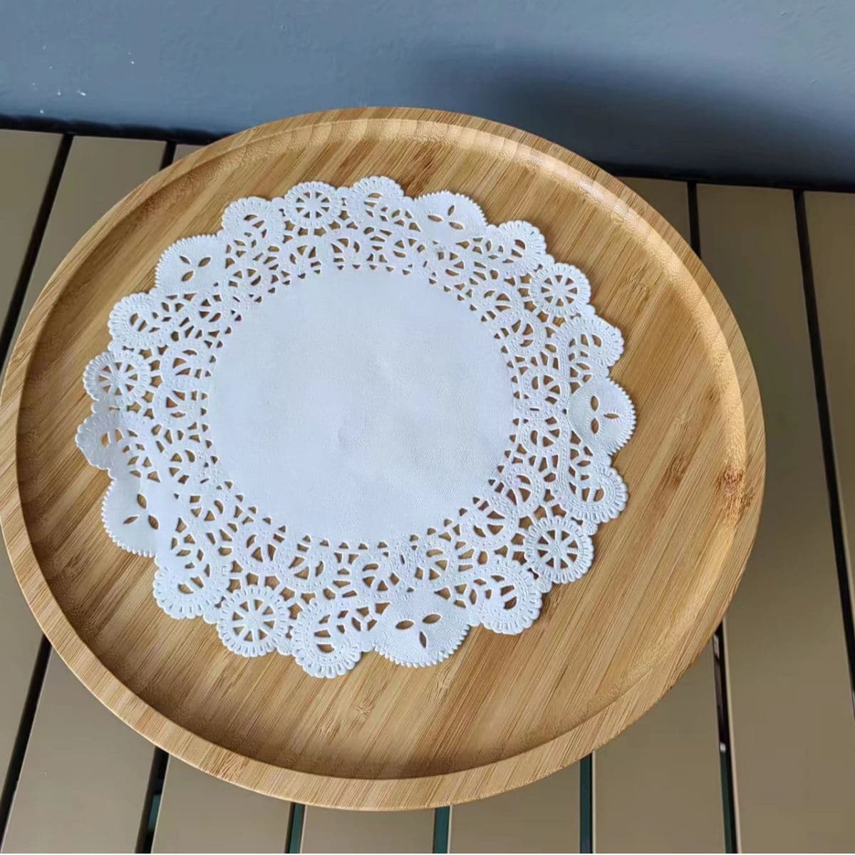 Xin Zhe Household Solid Wood Fruit Plate, Dessert Sushi Plate, Cake Plate, Wooden Tray, Dish, Tableware, Vintage Round Shape