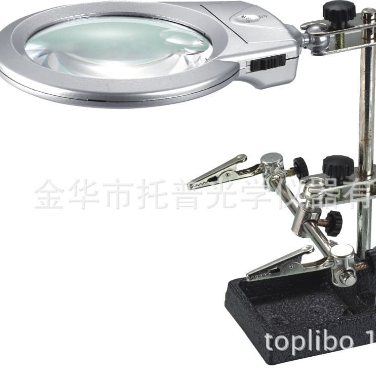 Magnifying glass, auxiliary clip magnifying glass, tool magnifying glass, desktop magnifying glass, led magnifying glass with light