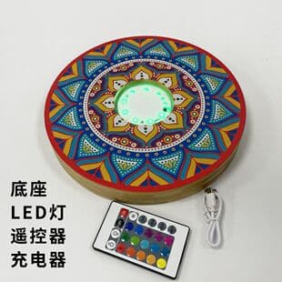 Cross-border source LED light wooden base without light hole hookah accessory, Hookah Sponge Base