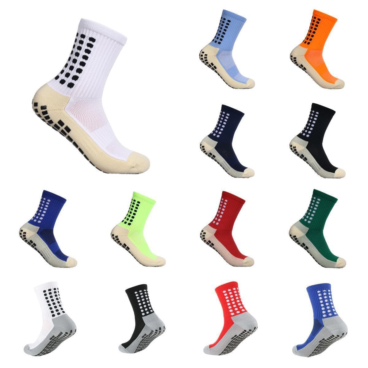 Cross-Border Hot-Selling Thickened Towel Bottom Anti-Odor Dot Non-Slip Football Socks Yoga Socks