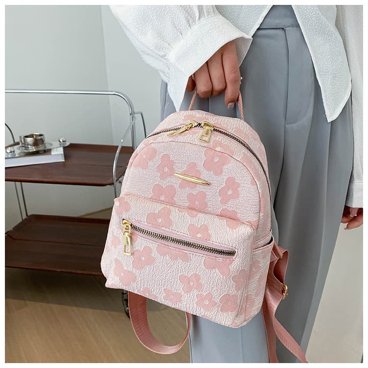 Women's 2024 New Style Backpack, Fashionable Korean Version Small Backpack, Trendy Cross-border Casual Mini Backpack, Versatile and Stylish