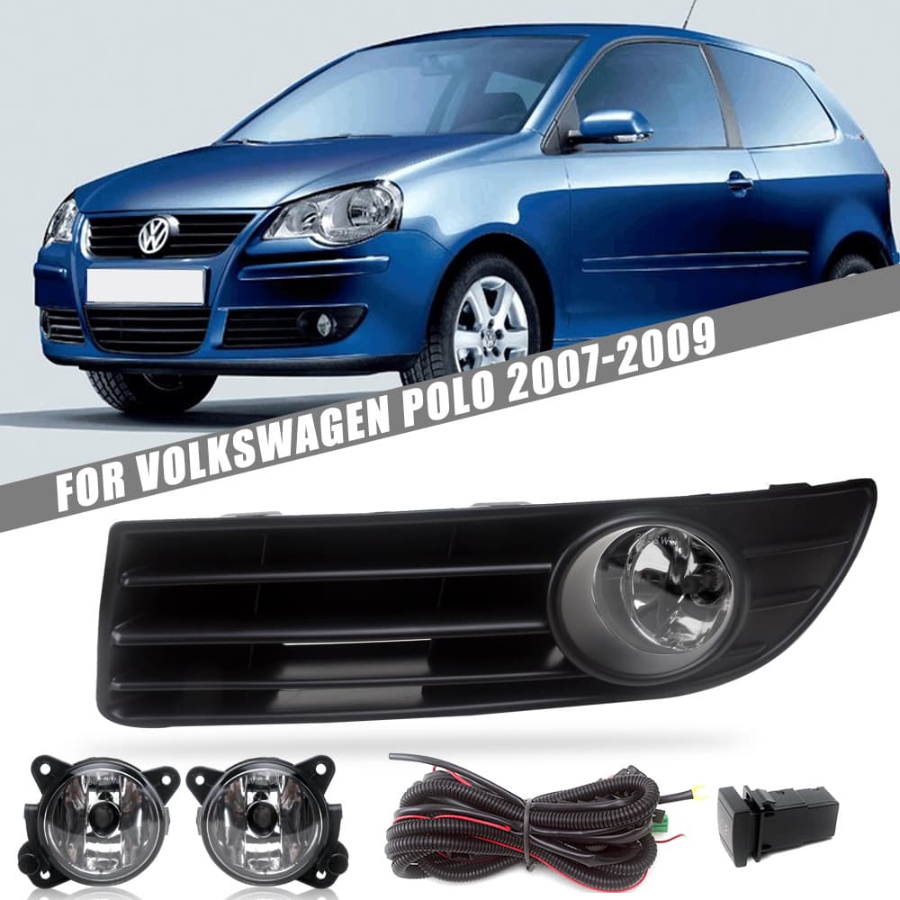 Compatible with 2007/2008/2009 Old Model Polo Front Fog Light Assembly Halogen Daytime Running Light Front Bumper Light
