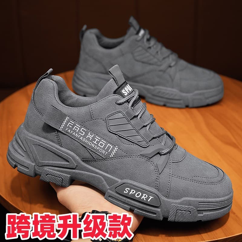 Men's Work Boots Spring Anti-Slip Wear-Resistant Construction Site Labor Protection Martin Shoes Low Top Round Toe Rubber Sole