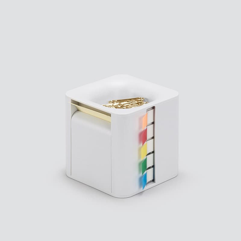 Creative Office Sticky Note Box - Minimalist Fashion Four Types of Adhesive Note Paper Marker 3D Roll Sticky Notes