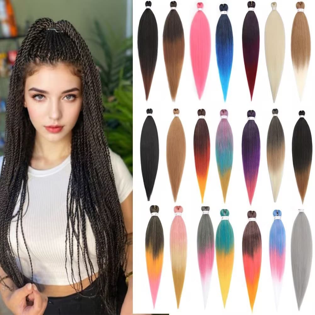 Easy Braids Hair Low Temperature Silk Crochet Hair 26 Inch EZ Color Synthetic Large Braids