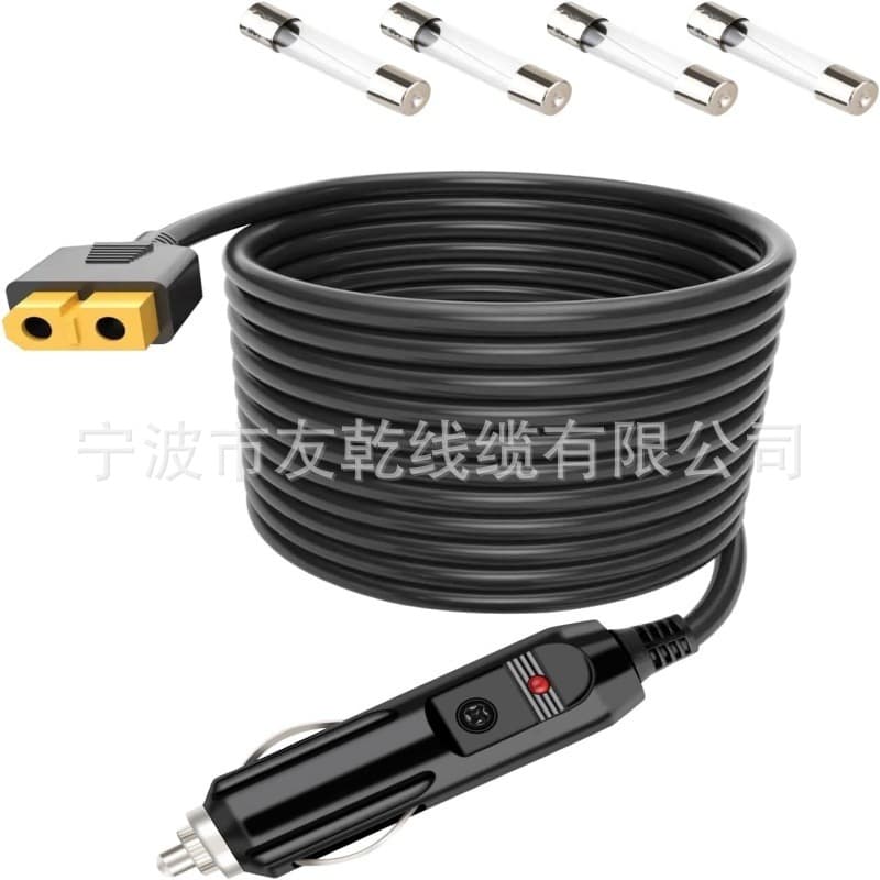 Car Charger XT60 Extension Power Cable 12V/24V Compatible with Anker 757/767, Bluetti EB