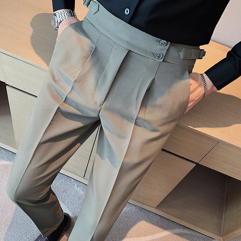 Suit Pants High-End Men's Style Spring and Autumn 2024 New Harem Naples Men's Casual Suit Pants New Style