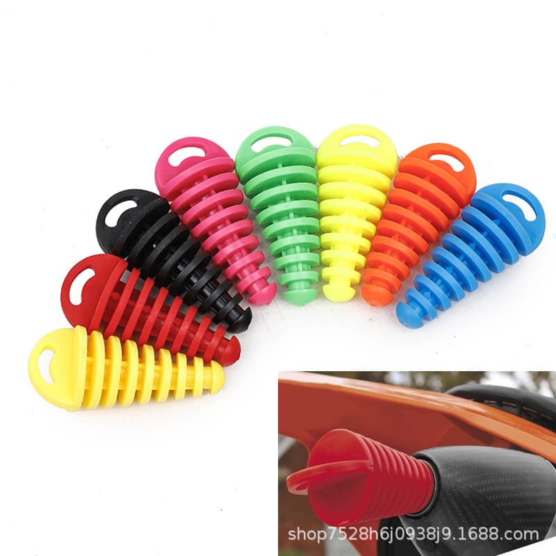 Dirt Bike ATV Exhaust Pipe Waterproof Plug Car Wash Water Inlet Stopper Rubber Protective Plug Muffler Silencer Plug