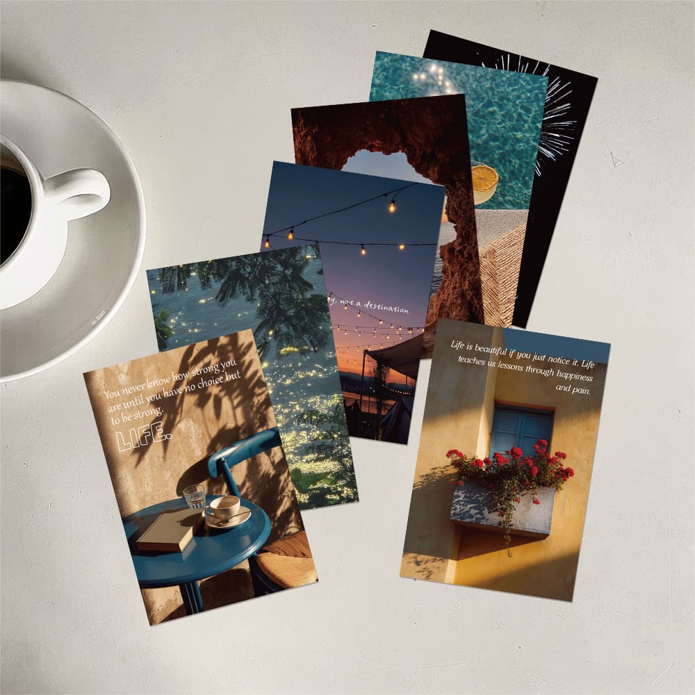10 Starry Dreams, Romantic Starry Sky Fantasy Cards, Night Sky Starry Atmosphere Handbook Collage Material Cards