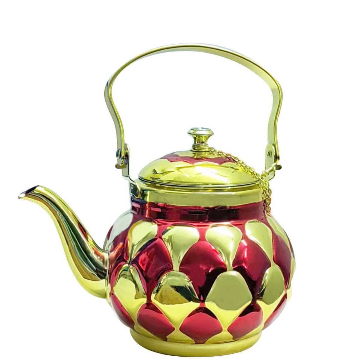 Xinjiang Teapot, Arabic Teapot, Health Pot, Portable, Home Use, Retro Style, Tea-Water Separation, Red