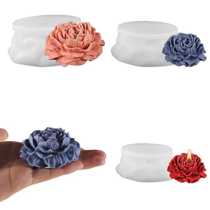 Peony Scented Candle Liquid Silicone Mold Handmade Soap DIY Daisy Flower Sunflower Baking Cake Mold