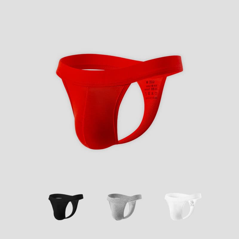 Low-Rise T-Back Men's Underwear Cotton European and American Sexy Men's T-Back Thong Single T-Back