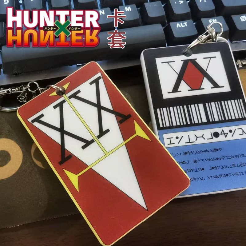 HUNTER x Hunter License Card Holder Bus Card Holder Gon Killua Hisoka Keychain Anime Pendant