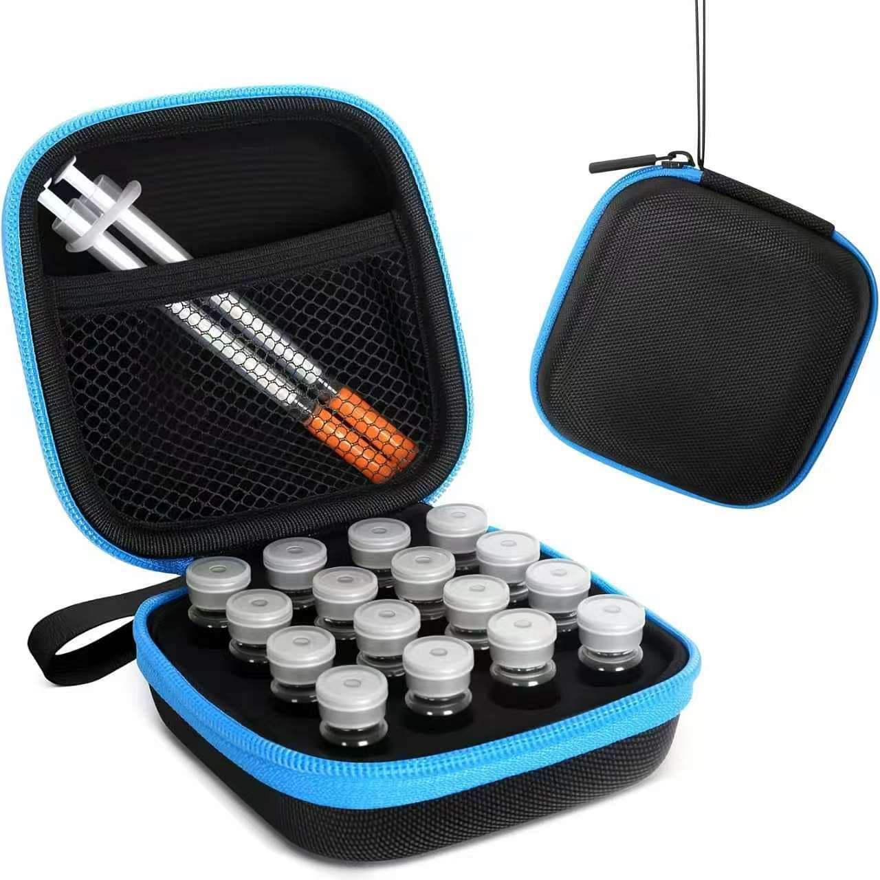 Cross-border hot selling 1ml/3ml insulin bottle storage bag 16-63 compartments 3ml U-100 insulin protection box