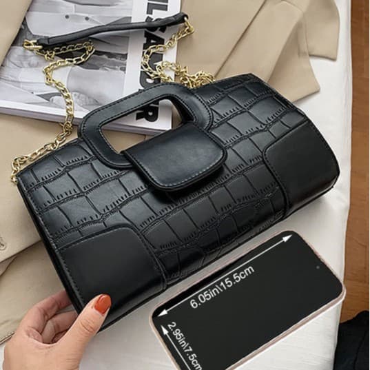 Trendy Chain Small Handbag for Women, New Cross-Border Fashion Versatile Crossbody Bag, Popular Influencer Small Square Handbag