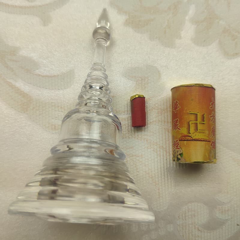 Scenic Area Transparent Acrylic Stupa - Tourist Souvenir