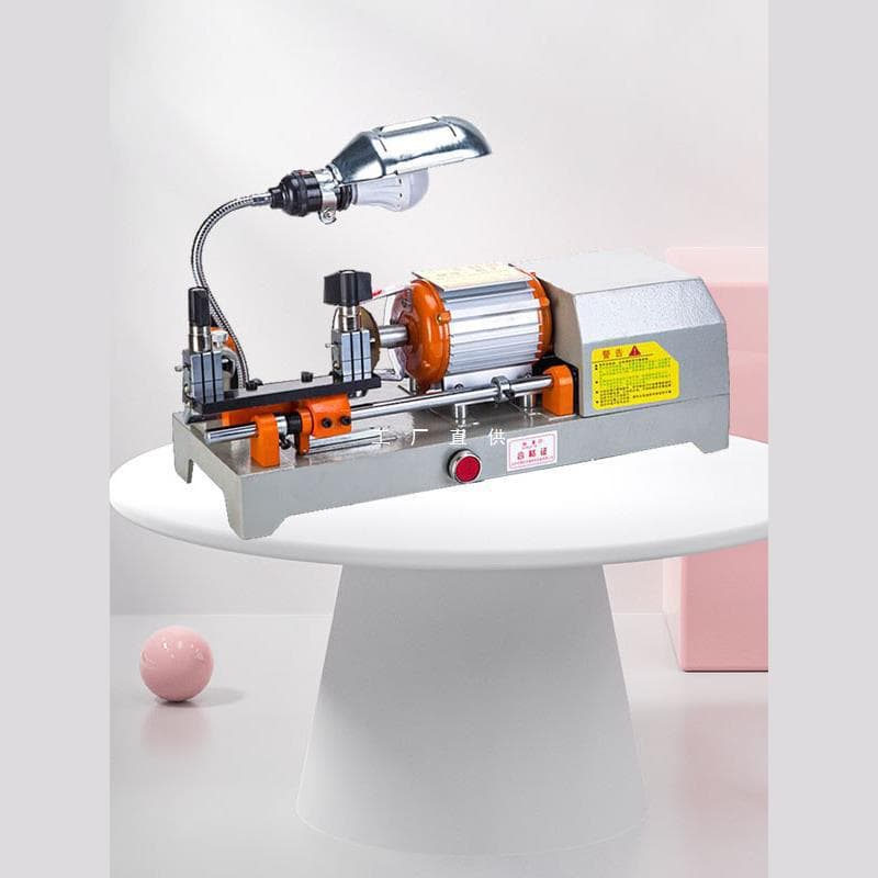 Machine King horizontal car key duplication machine, key machine with extended and heightened clamp, remote control key without shell removal.