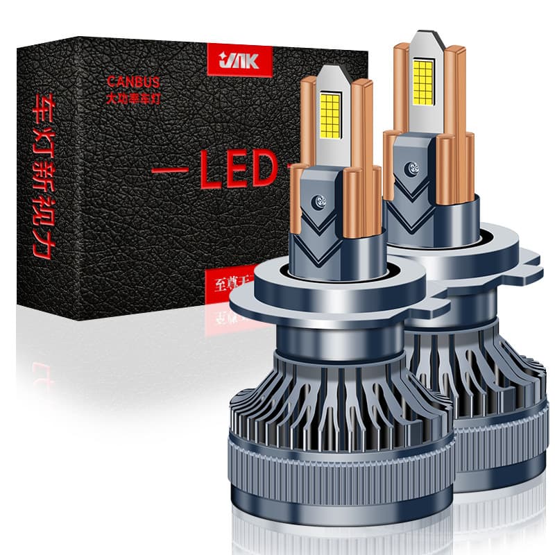 New Six Copper Tube 130W High Power Car LED Headlight Upgrade LED Low and High Beam H7 Super Bright Light