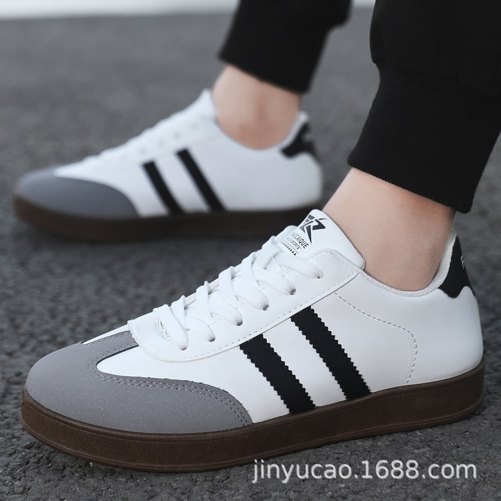 German Training Men's Shoes Versatile Flat White Sneakers Casual Skate Shoes Sports Trend German Training Athletic Shoes Fashion Trendy Bestseller
